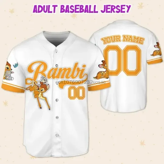 2024 Disney Bambi Baseball Jersey Custom Name