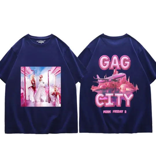 Singer Nicki Minaj Graphic T Shirts Music Album Pink Friday 2 Double Sided T-shirt