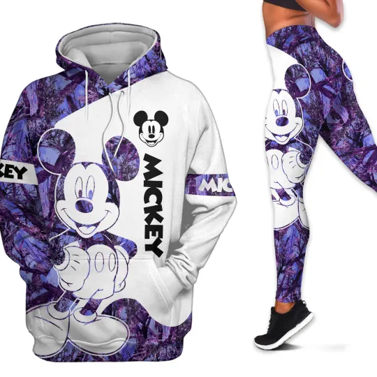 Free custom name Mickey Mouse Hoodie and Leggings set