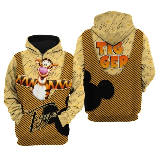 Tigger from Winnie the Pooh Disney 3D Zip Hoodie