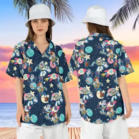 2024 Disney Buzz Lightyear Astro Blaster Hawaiian Shirt
