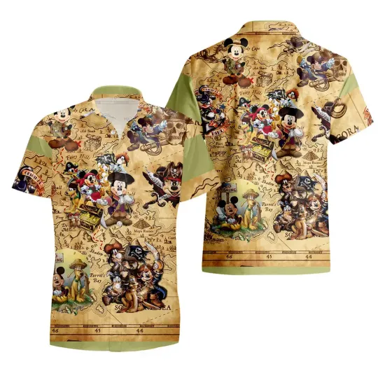 Disney Mickey Treasure Hunt Hawaiian Shirt