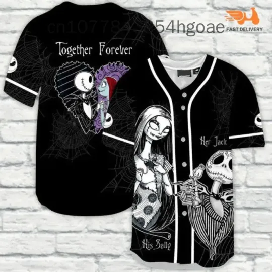 2024 Disney Jack Skellington And Sally baseball jersey