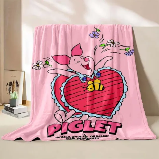 Disney Winnie The Pooh Piglet Print Blanket  Blanket