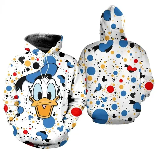 Disney Donald Duck Daisy Duck 3D Printed Hoodie