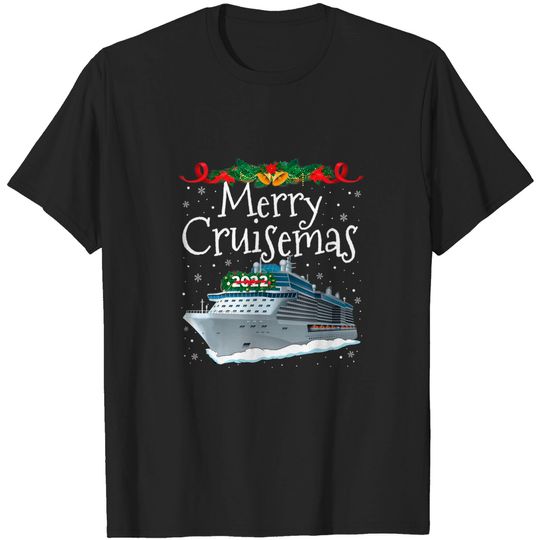 Merry Cruisemas 2022 Christmas Matching Family Cruise Funny T-Shirt