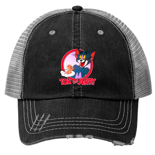 Tom And Jerry Trucker Hats Tom And Jerry Retro Style Portrait