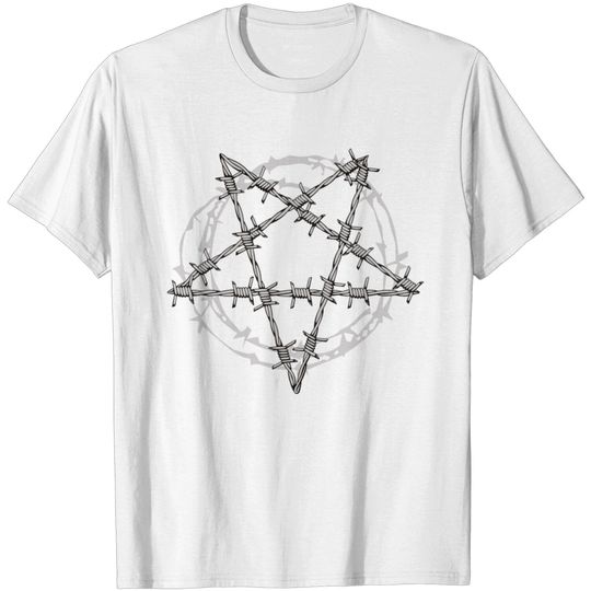 Barbed Wire Pentagram T Shirt