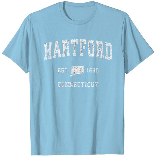Hartford Connecticut Ct Vintage Athletic Sports De T Shirt