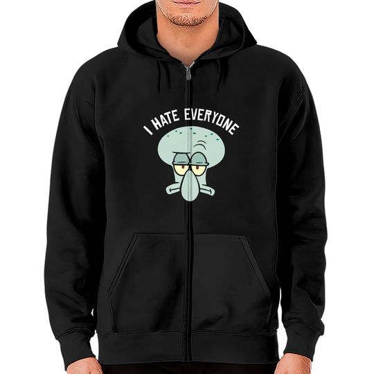 Spongebob Squarepants Squidward I Hate Everyone Zip Hoodie
