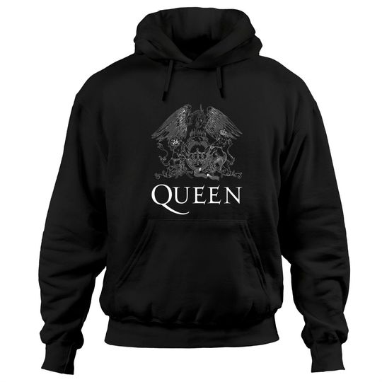 Queen  Classic Crest Logo White Pullover Hoodie