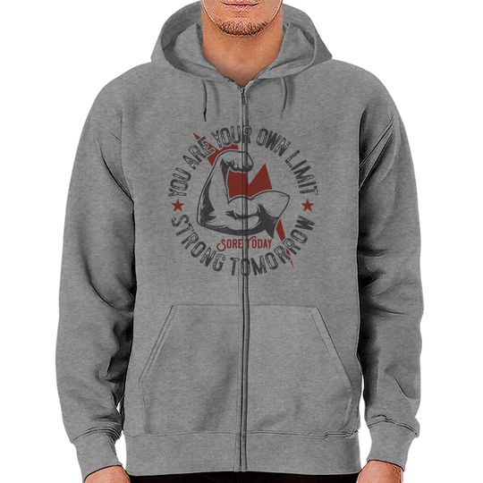 Weight Lifting Gym Fitness Quote Motivational Saying Zip Hoodie