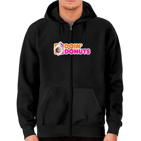 Doin' Donuts Racing & Drift Car Zip Hoodie