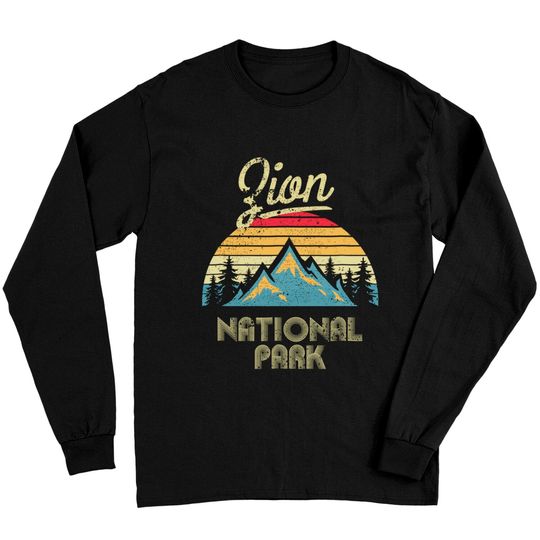 Vintage Retro Zion National Park Long Sleeves
