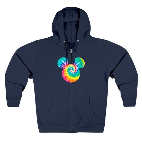 Mickey Mouse Icon Rainbow Tie-dye Zip Hoodie