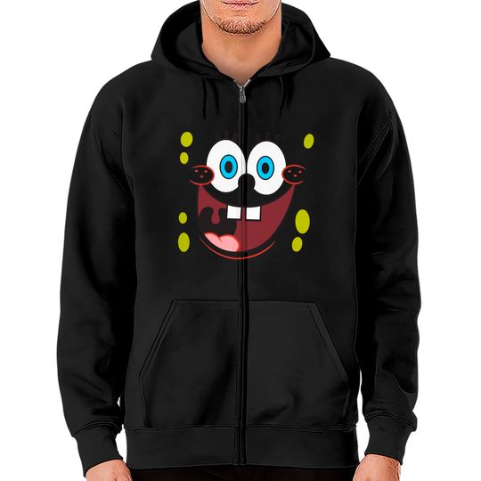 Spongebob Squarepants Bright Eyed Smiling Face Zip Hoodie Zip Hoodie