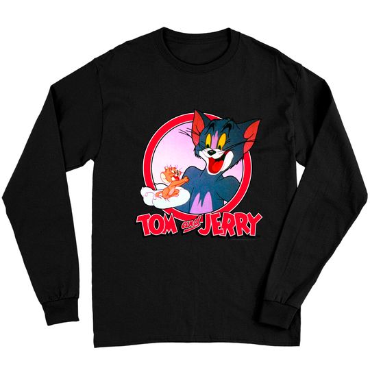 Tom And Jerry Long Sleeves Retro Style Portrait
