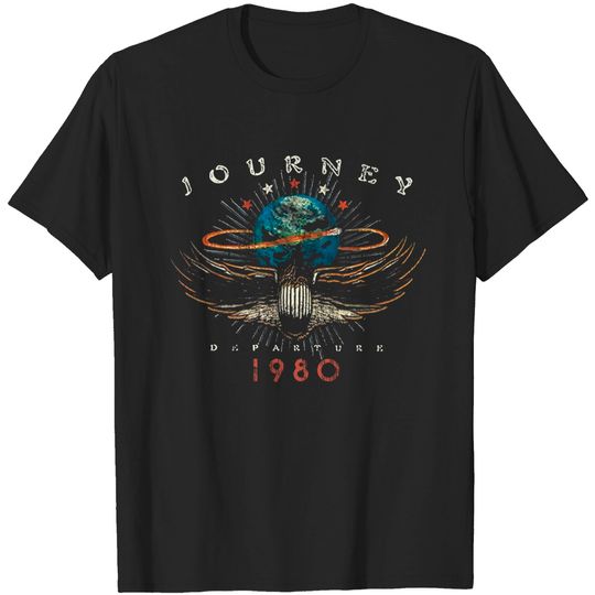 Journey Rock Band Music Group 1980 Departure Album Distressed T-Shirt