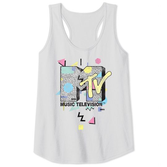 Retro MTV Shape Design Logo Tank Top