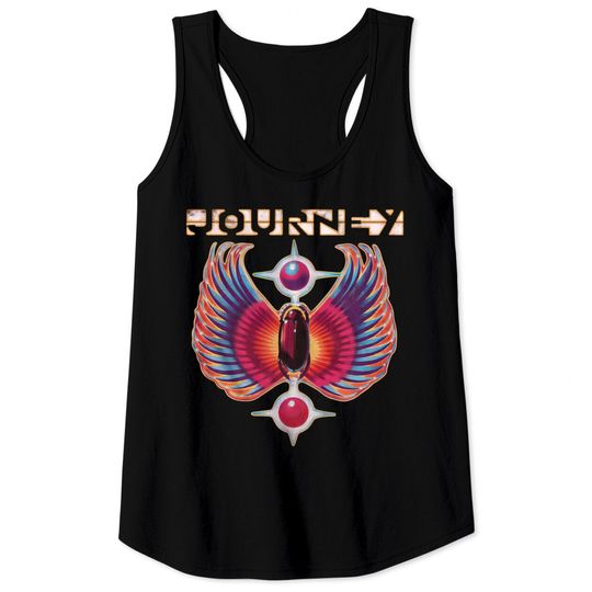 Journey Rock Band Music Group Colored Wings Logo Tank Tops