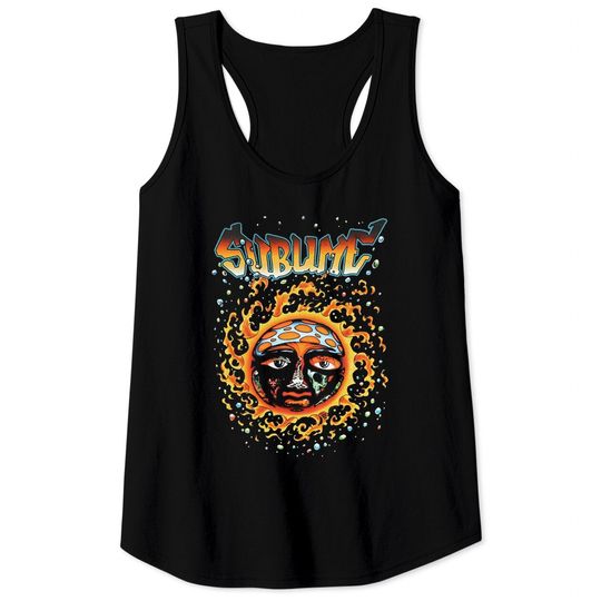 Sublime 40 Oz to Freedom Sun Logo Adult Tank Tops