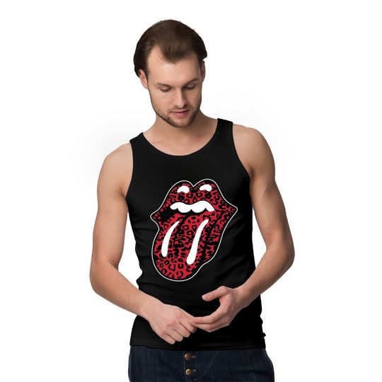 The Rolling Stones Leopard Tongue Tank Tops