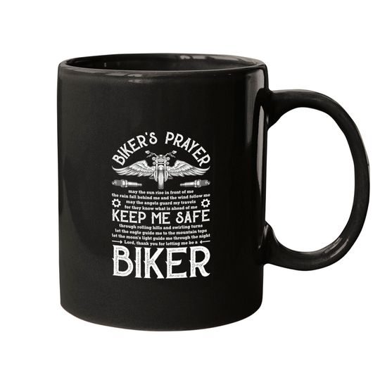 Biker's Prayer Vintage Motorcycle Mugs