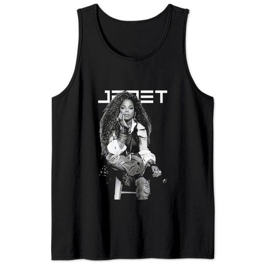 Vintage Janet Jackson 1983 Music Fans Tank Tops