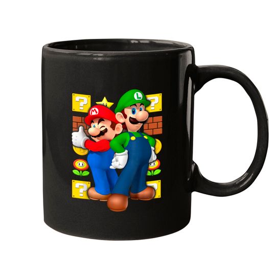 Mario Mugs Nintendo Super Mario Luigi Thumbs Up Graphic