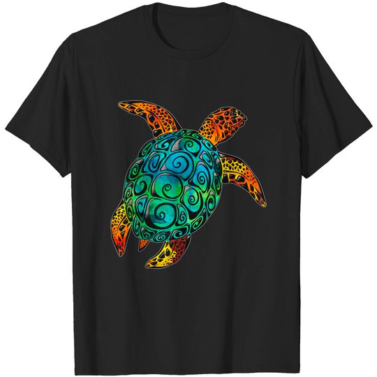 Cosmic Watercolor Sea Turtle