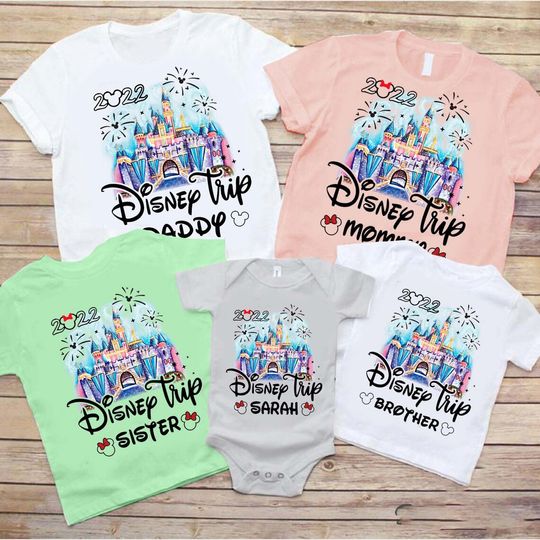 Disney Matching Family Vacation Shirts, Custom Disney Family T-shirt, Disney Shirts, Disney Castle shirts