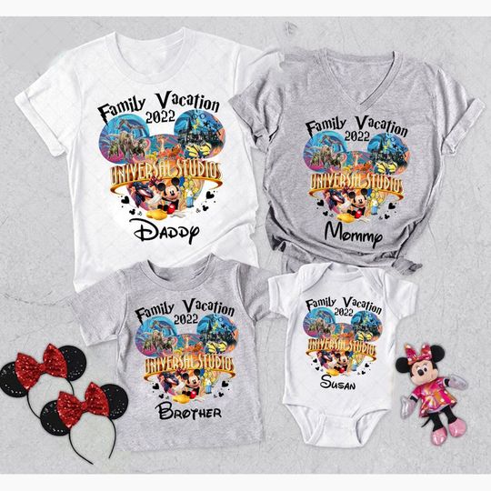 Personalized Universal Studios Family Shirt, Family Vacation shirt, Disney Trip shirts, Universal Studios Group shirt, Disney Vacation 2022