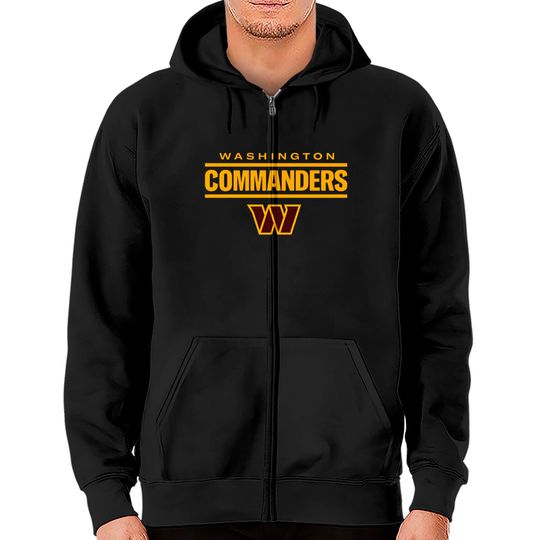 Washington Commanders Football Team Zip Hoodies