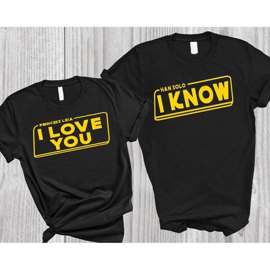 I Love You I Know Star Wars Disney Couples Matching T-Shirt