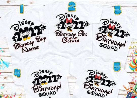 Personalized Disney Birthday Family 2022 Tshirt