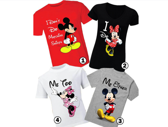I Dont Do Matching Disney Family Mickey And Minnie T Shirt