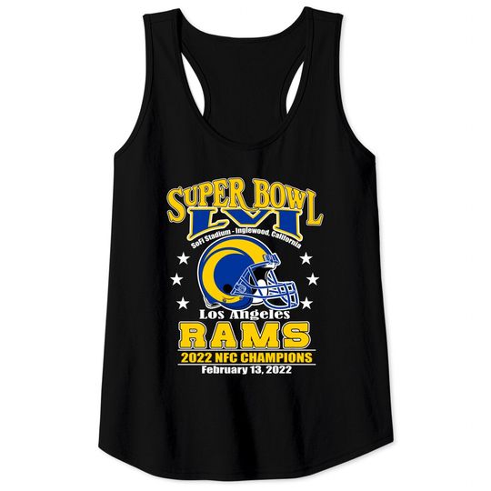 LA Rams Champion Superbowl 2022 LVI Tank Tops