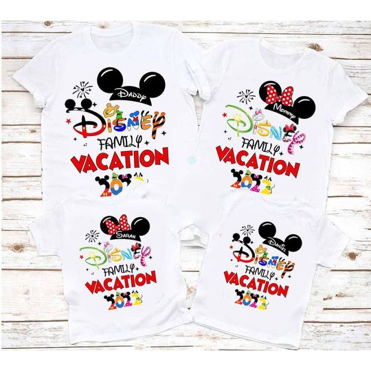 Disney family vacation 2022 shirt, Custom name Disney trip 2022 shirts, Family matching shirts, Disney world Disneyland shirts