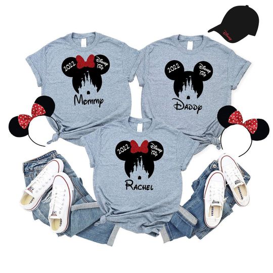 2022 Disney Trip Family Matching Shirts, Magic Kingdom Custom Names Disney Custom Shirts