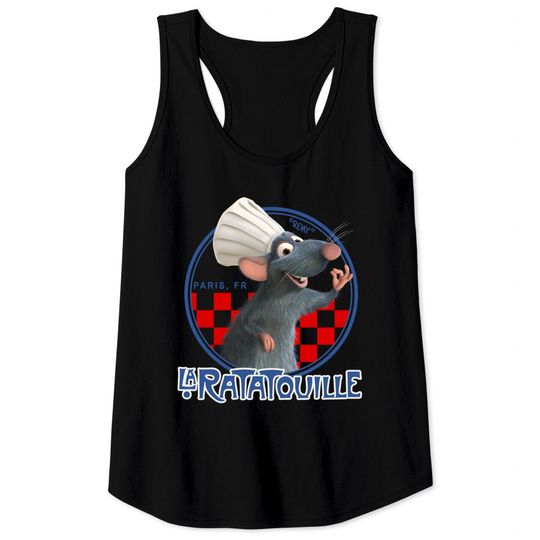 Disney Pixar Ratatouille Remy Chef Hat Portrait Graphic Tee Tank Tops