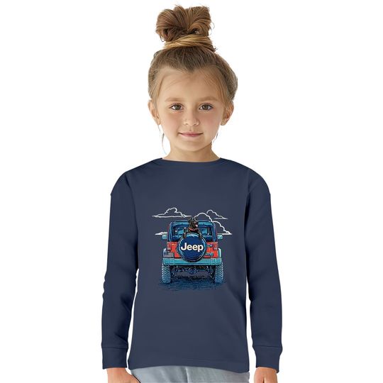 Jeep Copilot  Kids Long Sleeve T-Shirts
