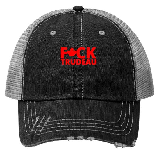 Fu_ck Trudeau (Canada Red + Maple Leaf) Trucker Hats