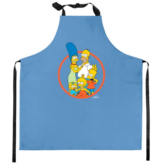 The Simpsons Family Photo Big Boys Youth Kitchen Aprons Licensed Television Cartoon