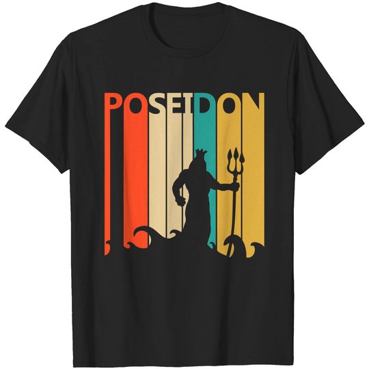 Vintage Greek Mythology God Poseidon T-Shirt
