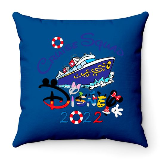 Custom 2022 Disney Cruise Squad Vacation Family Throw Pillows