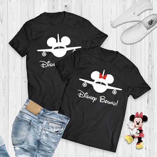 Disney Bound 2022, Disney Airplane Design, Disney 2022 Trip, Disney Matching Family Custom Shirts