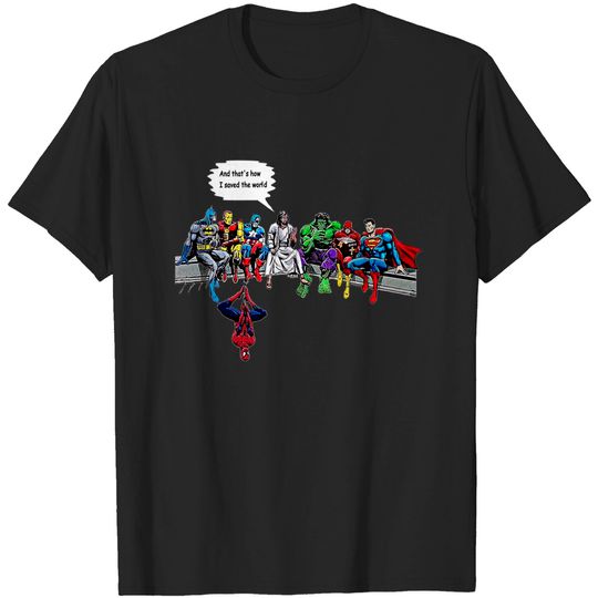 Jesus Superheros Christian T-Shirt, and That's How I Saved The World Funny