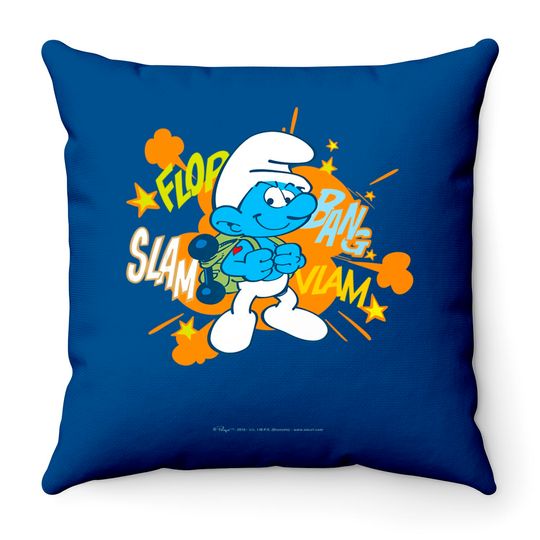 The Smuurfs - TLV hefty smurf Throw Pillows