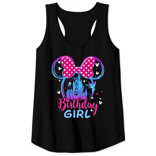 Minnie Birthday Disney Birthday Girl Disney Birthday Disney World Tank Tops