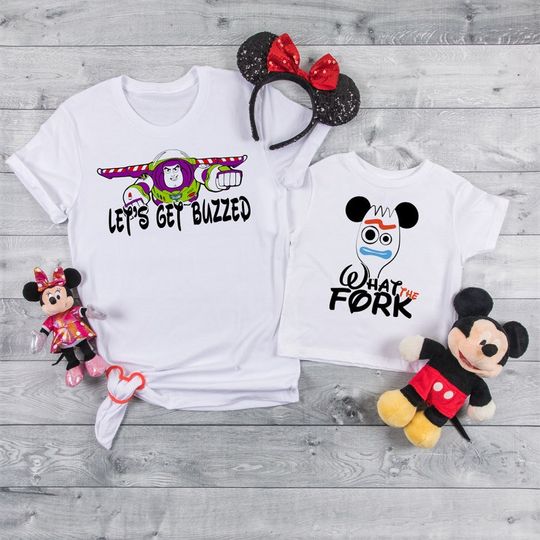 Let's Get Buzzed What The Fork Disney Matching Family 2022 T Shirt
